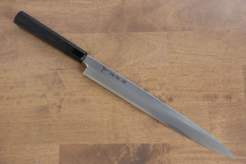 Sakai Takayuki Serie de Chef Acero de Plata No.3 Yanagiba Cuchillo Japones 300mm Mango de Madera de ebano Con funda - japanny-FR