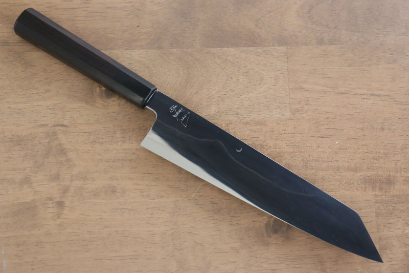 Jikko Fujisan Honyaki Acier Blanc No.3 Kasumitogi Kirituke Gyuto 210mm Manipuler Bois d'ébène - japanny-FR