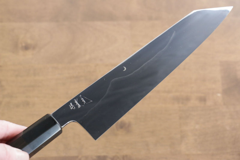 Jikko Fujisan Honyaki Acier Blanc No.3 Kasumitogi Kirituke Gyuto 210mm Manipuler Bois d'ébène - japanny-FR