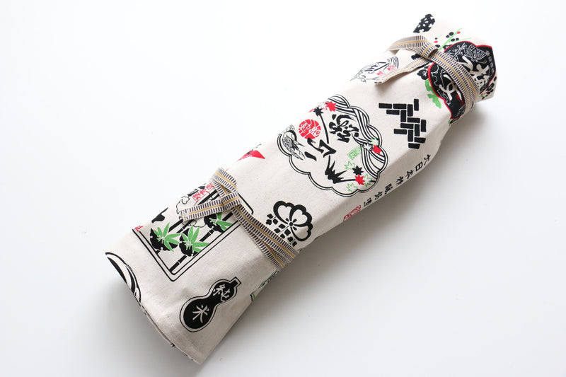 Rouleau de couteaux de style japonais Shirosake-Ura-Konhikeshi&Shirokamon 7 Pochettes - japanny-FR