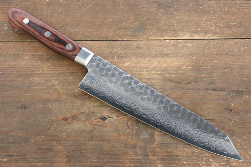 Jikko VG10 17-Couches Kirituke Gyuto 200mm Manipuler Acajou - japanny-FR