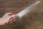 Jikko VG10 17-Couches Kirituke Gyuto 230mm Manipuler Acajou - japanny-FR