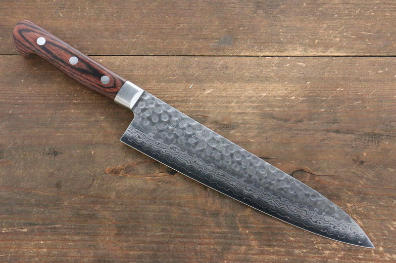 Jikko VG10 17-Couches Gyuto 210mm Manipuler Acajou - japanny-FR