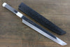 Sakai Takayuki Ginryu Honyaki Acier suédois Finition en miroir Sakimaru Yanagiba  300mm Bois d'ébène Manipuler Avec gaine - japanny-FR