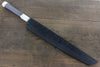 Sakai Takayuki Ginryu Honyaki Acier suédois Finition en miroir Sakimaru Yanagiba  300mm Bois d'ébène Manipuler Avec gaine - japanny-FR