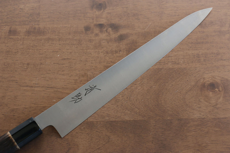 Seisuke Acier suédois Sujihiki  270mm Marrons brûlés Manipuler - japanny-FR