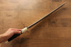 Jikko Acier argenté NO.3 Sakimaru Yanagiba 330mm Manipuler Ebène avec bague - japanny-FR