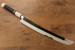 Jikko Acier argenté NO.3 Sakimaru Yanagiba 360mm Manipuler Ebène avec bague - japanny-FR