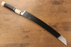 Jikko Acier argenté NO.3 Sakimaru Yanagiba 360mm Manipuler Ebène avec bague - japanny-FR