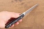 Seisuke Kagami AUS10 Finition miroir Damas Petite-utilité  80mm Bois de pakka noir Manipuler - japanny-FR