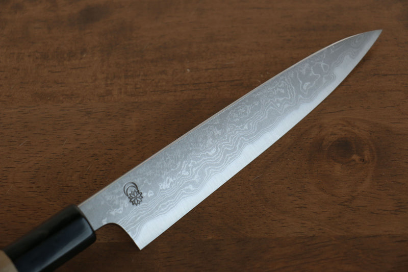 Kikuzuki Acier Bleu No.1 Damas Petite-utilité.  150mm Magnolia Manipuler - japanny-FR