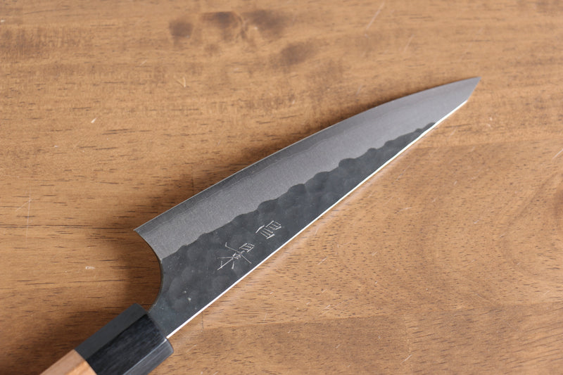 Masakage Koishi Super Bleu Finition noire couteau en os 150mm Manipuler Cerisier américain - japanny-FR