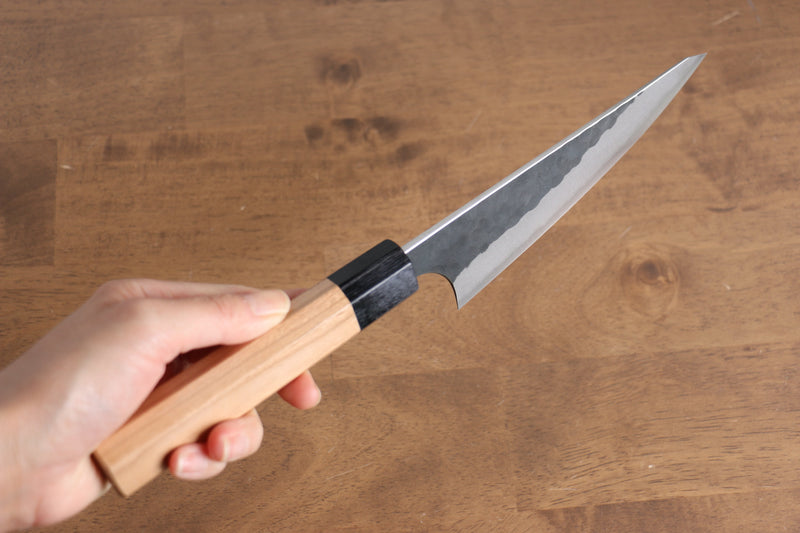 Masakage Koishi Super Bleu Finition noire couteau en os 150mm Manipuler Cerisier américain - japanny-FR