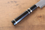 Jikko Acier Bleu Damas Kiritsuke Sujihiki 300mm Manipuler Ebène avec double anneau - japanny-FR