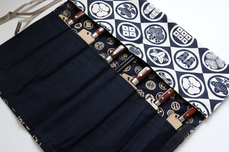 Rouleau de couteaux de style japonais Konkamon-Ura-konkamon 7 Pochettes - japanny-FR