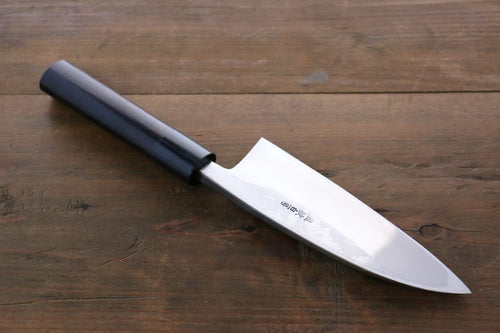 Takayuki Iwai Acier Blanc No.1 Damas Deba  150mm Shitan Manipuler - japanny-FR