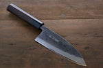 Takayuki Iwai Acier Blanc No.1 Damas Deba  150mm Shitan Manipuler - japanny-FR